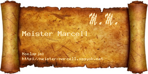 Meister Marcell névjegykártya